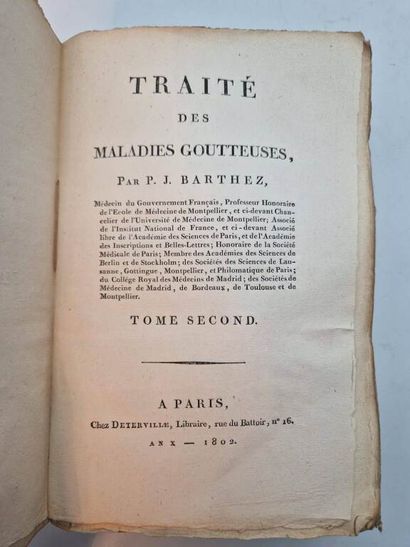 BARTHEZ, Paul-Joseph. Traité des Maladies...