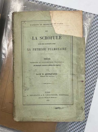[MEDICINE]. 5 works 5 volumes in-8 paperback....