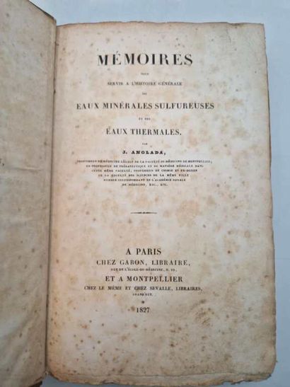 ANGLADA, Joseph. Mémoires pour servir à l'histoire...
