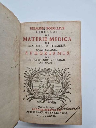 BOERHAAVE, Herman. Libellus de Materie Medica...