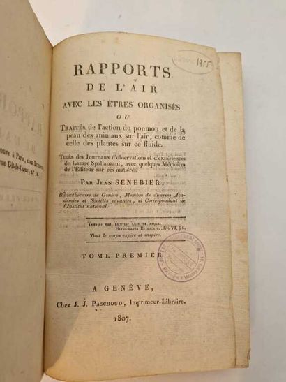 SENEBIER, Jean. Rapports de l'Air avec les...