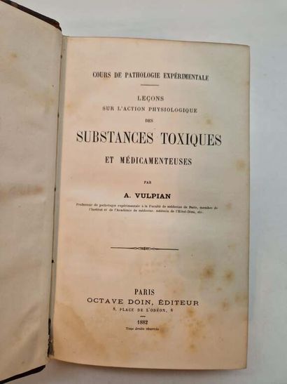 VULPAIN, Alfred. Leçons sur l'Action Physiologique...