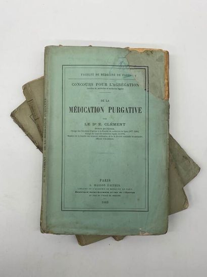 [MEDICINE]. 5 works 5 volumes in-8 paperback....