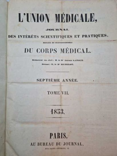 LATOUR, Amédée, doctor. Set of 6 volumes...