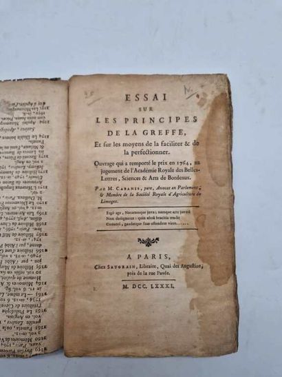 CABANIS, Jean-Baptiste. Essai sur les Principes...