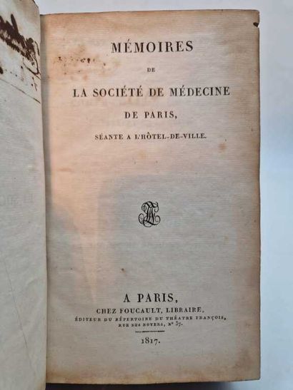 [MEMOIRES]. Mémoires de la Société de Médecine...
