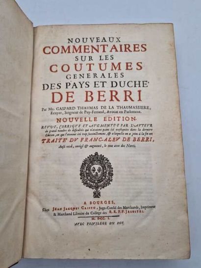 LA THAUMASSIERE, Maître Gaspard Thaumas de....