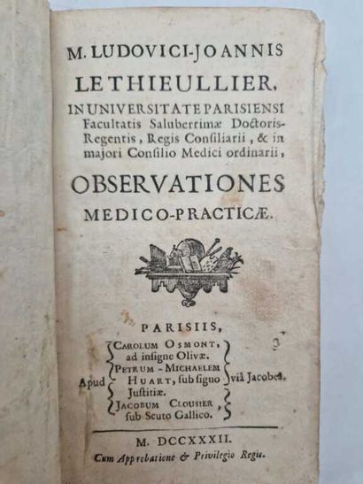 [MEDECINE XVIIIe s.]. Set of Three 18th Century...