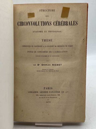 RICHET, Charles. Structure des circonvolutions...