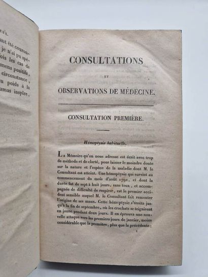 DUMAS, Charles-Louis. Consultations et Observations...