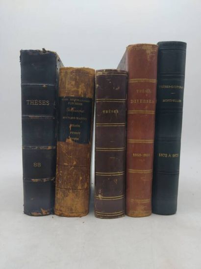 [MANETTE - MEDECINE]. Set of 5 volumes containing...