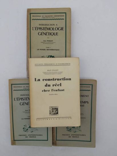 PIAGET, Jean. Set of 4 volumes including:...