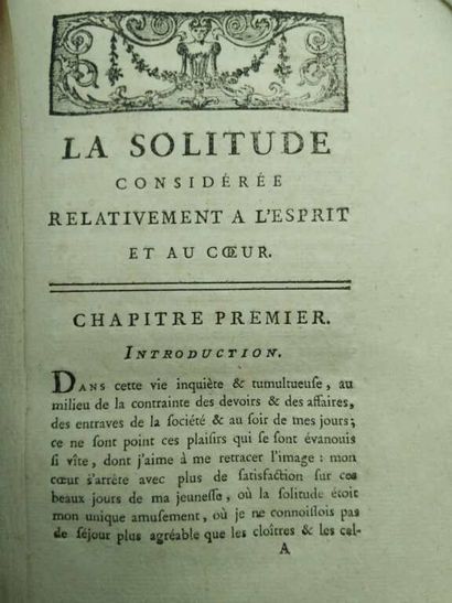 ZIMMERMANN, Johann Georg. La Solitude considérée...