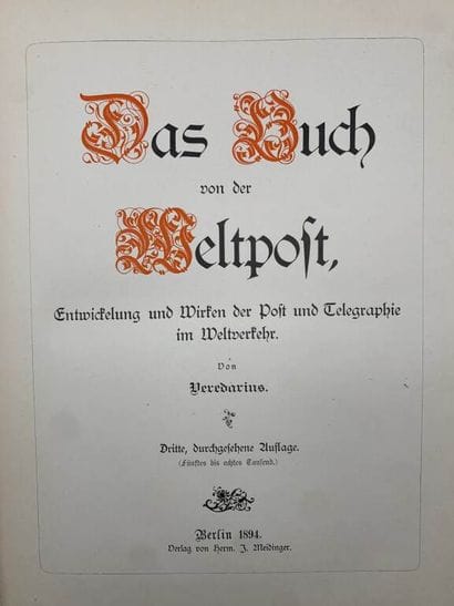 [POST AND TELEGRAPH] VEREDARIUS, O. Das Buch...