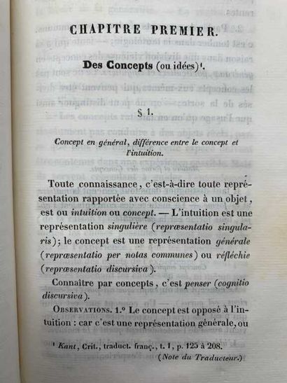 KANT, Emmanuel and TISSOT, Joseph. Logique...