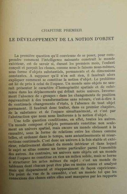 PIAGET, Jean. Set of 4 volumes including:...