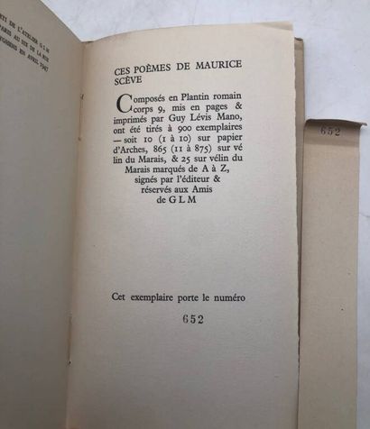 SCEVE, Maurice. Choix des textes.
Published...