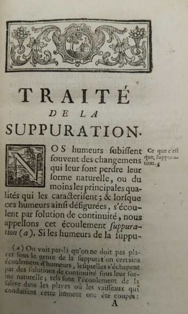 QUESNAY, François. Traité de la suppuration.
Published...