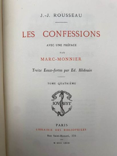 ROUSSEAU, Jean-Jacques. Les Confessions.
Published...