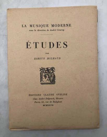 MILHAUD, Darius. Etudes.
Published in Paris...
