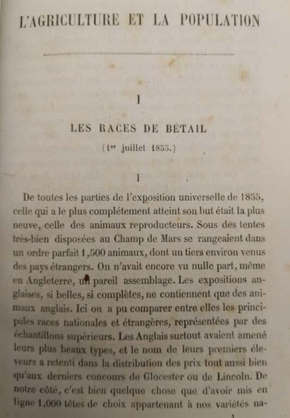 LAVERGNE, Léonce de. Set of 3 volumes including:...