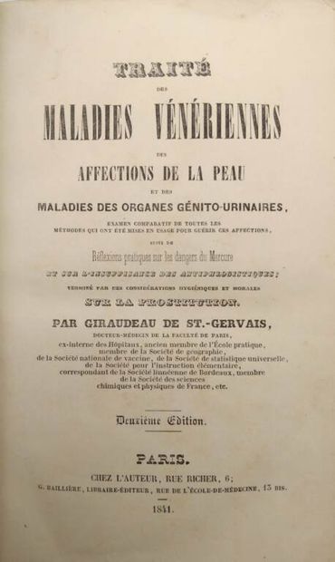 GIRAUDEAU, Jean. Traité des maladies venériennes...