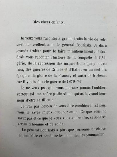 HEICHTAL, Louis d'. General Bourbaki by one...