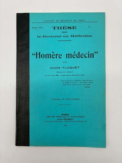 [MANETTE - MEDECINE]. Set of 15 medical theses.

Set...