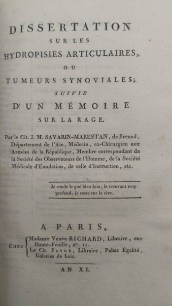 [MANETTE - MEDECINE]. Set of 8 theses collected...