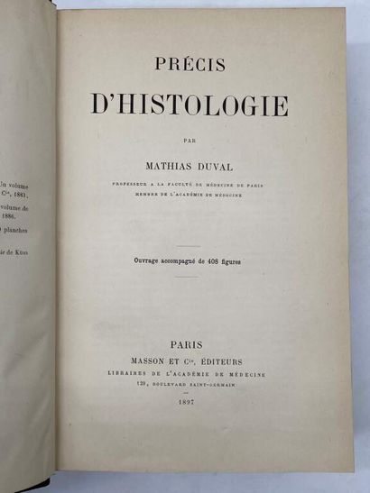 DUVAL, Mathias. Précis d'histologie.
Published...