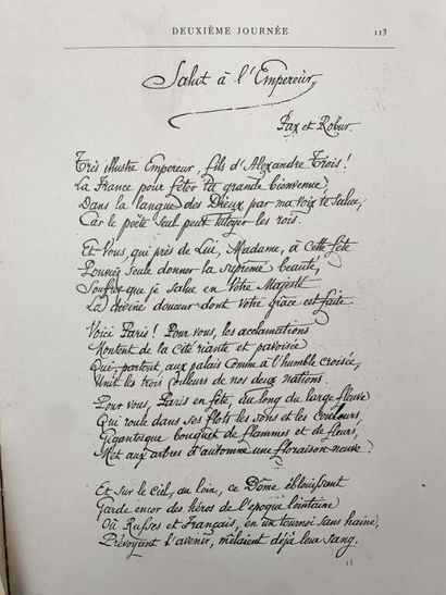 [NICOLAS II]. October 5-9, 1896. Cherbourg-Paris-Châlons.
Published...