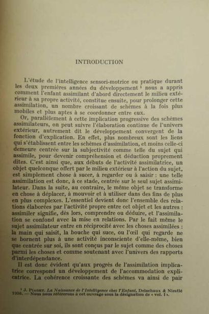 PIAGET, Jean. Set of 4 volumes including:...