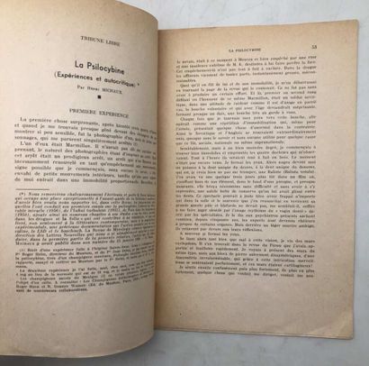 MICHAUX, Henri. La Psylocybine (Expériences...