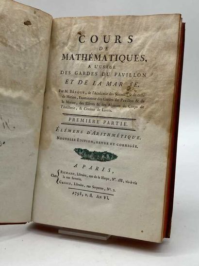 BEZOUT, Etienne. Cours de mathématiques,...