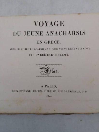 BARTHELEMY, Jean-Jacques. Atlas du Voyage...