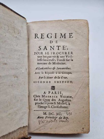 PINSONNAT, François. Regime de Santé, pour...