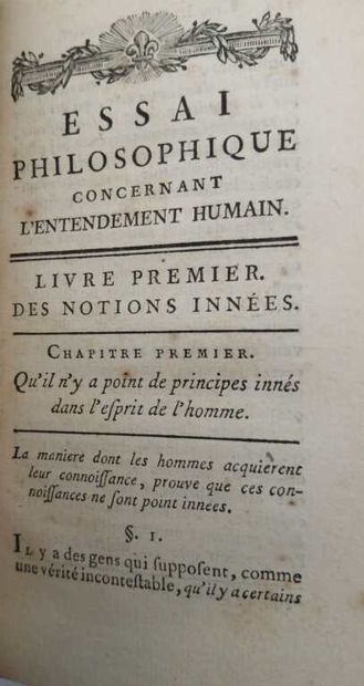 LOCKE, John. Essai philosophique concernant...