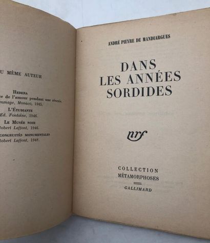 PIEYRE DE MANDIARGUES, André. Dans les mains...