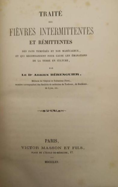[MANETTE - MEDECINE]. Set of 9 volumes consisting...