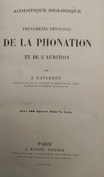 GAVERRET, Jules. Phénomènes physiques de...