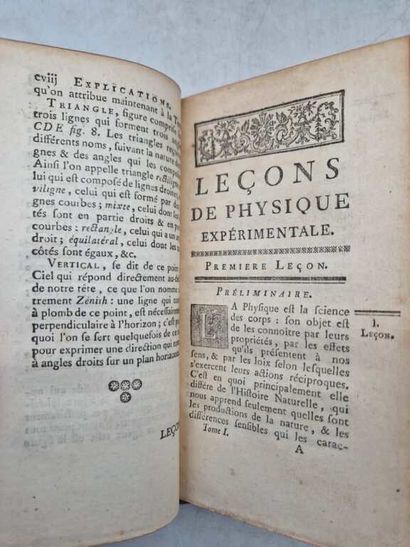 NOLLET, Jean-Antoine. Leçons de Physique...