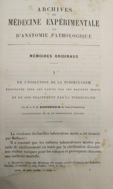 [MANETTE - MEDECINE]. Set of 6 volumes of...
