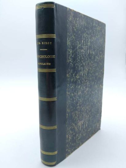 RIBOT, Théodule. Set of 2 volumes including:...