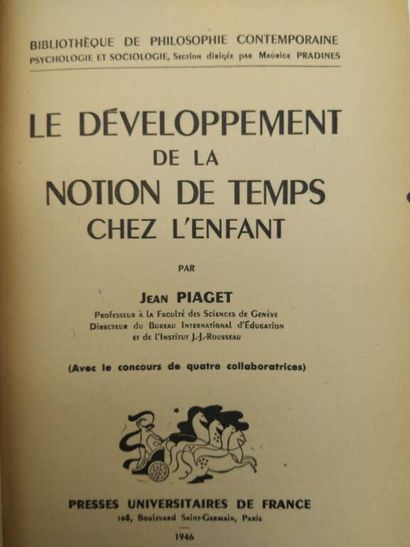 PIAGET, Jean. Set of 4 volumes including:...