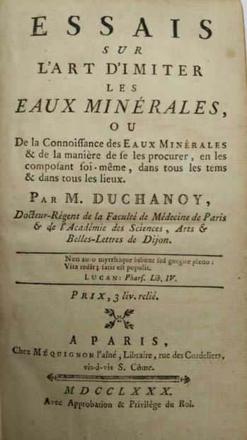 DUCHANOY, Claude-François. Essais sur l'art...