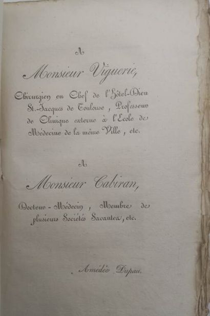 DUPAU, Jean Amédée. De l'Eréthisme nerveux...