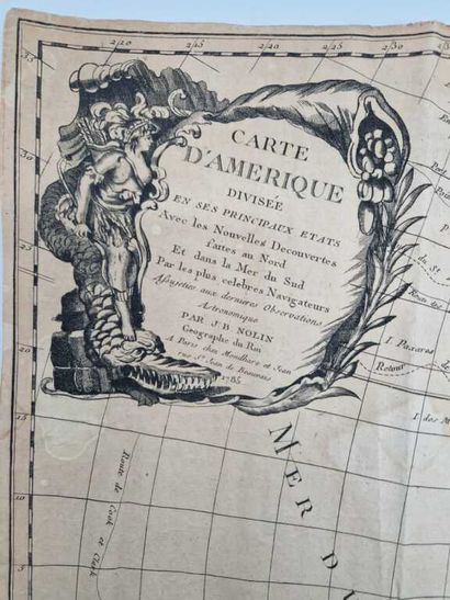 NOLIN, Jean-Baptiste. Map of America divided...