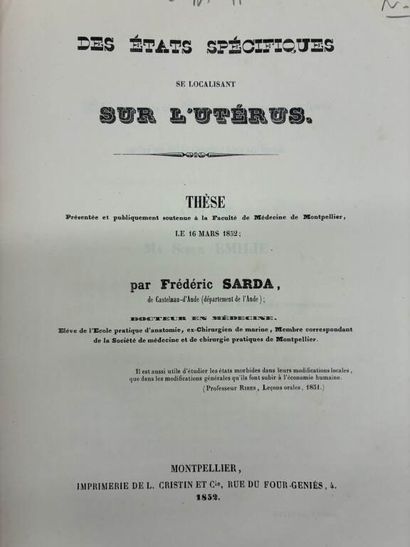 [MANETTE - MEDICINE]. Set of 17 medical theses...