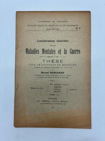 [MANETTE - MEDECINE]. Set of 18 medical theses...