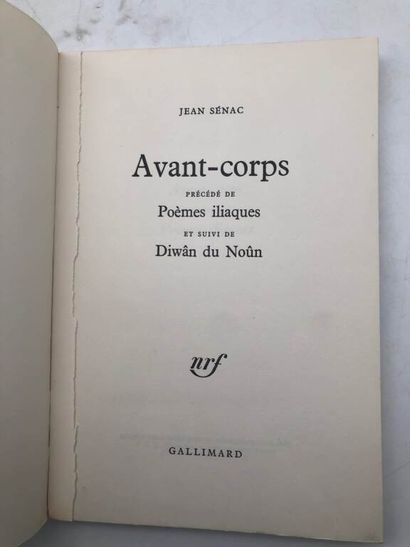 SENAC, Jean. Avant-Corps. Preceded by Poèmes...